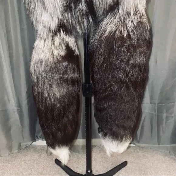 Genuine Saga Fox Fur Stole Wrap Scarf Bolero Jacket Coverup Opera Coat